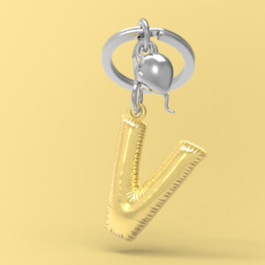 Móc khóa Chữ V| Letter V Keychain