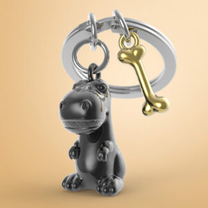 Móc khóa Khủng long và khúc xương| Dino With Bone Keychain