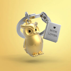 Móc khóa Cú Mèo & Quyển Sách| Owl & Book Keychain