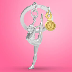 Móc khóa Vận động viên Thể dục dụng cụ| Gymnast Keychain