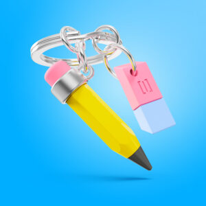 Móc khóa Bút chì & Tẩy| Pencil & Eraser Keychain
