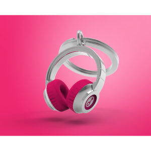 Móc khóa Tai nghe Hồng| Pink Headphone Keychain